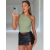 imageTrendy Queen Womens Going Out Tops Summer One Off Shoulder Tank Tube Crop Outfit Cute Shirts Cami Corset Fashion ClothesGreen