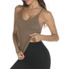 imageTrendy Queen Womens Ribbed Tank Tops Racerback Summer Basic Camisole V Neck Going Out Slim Fit Fashion Clothes 2025Coffeegrey