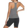 imageTrendy Queen Womens Ribbed Tank Tops Racerback Summer Basic Camisole V Neck Going Out Slim Fit Fashion Clothes 2025Darkgrey
