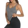 imageTrendy Queen Womens Ribbed Tank Tops Racerback Summer Basic Camisole V Neck Going Out Slim Fit Fashion Clothes 2025Darkgrey