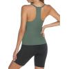 imageTrendy Queen Womens Ribbed Tank Tops Racerback Summer Basic Camisole V Neck Going Out Slim Fit Fashion Clothes 2025Greygreen
