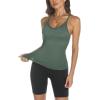 imageTrendy Queen Womens Ribbed Tank Tops Racerback Summer Basic Camisole V Neck Going Out Slim Fit Fashion Clothes 2025Greygreen