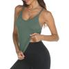 imageTrendy Queen Womens Ribbed Tank Tops Racerback Summer Basic Camisole V Neck Going Out Slim Fit Fashion Clothes 2025Greygreen