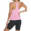 imageTrendy Queen Womens Ribbed Tank Tops Racerback Summer Basic Camisole V Neck Going Out Slim Fit Fashion Clothes 2025Pink