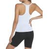 imageTrendy Queen Womens Ribbed Tank Tops Racerback Summer Basic Camisole V Neck Going Out Slim Fit Fashion Clothes 2025White