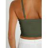 imageTrendy Queen Womens Spaghetti Strap Tank Tops Adjustable Cute Camisole Going Out Crop Tops Summer ClothesArmygreen