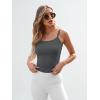 imageTrendy Queen Womens Spaghetti Strap Tank Tops Adjustable Cute Camisole Going Out Crop Tops Summer ClothesDarkgrey