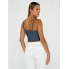 imageTrendy Queen Womens Spaghetti Strap Tank Tops Adjustable Cute Camisole Going Out Crop Tops Summer ClothesHazeblue