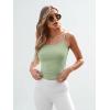 imageTrendy Queen Womens Spaghetti Strap Tank Tops Adjustable Cute Camisole Going Out Crop Tops Summer ClothesLightgreen