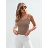 imageTrendy Queen Womens Spaghetti Strap Tank Tops Adjustable Cute Camisole Going Out Crop Tops Summer ClothesMochabrown