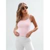 imageTrendy Queen Womens Spaghetti Strap Tank Tops Adjustable Cute Camisole Going Out Crop Tops Summer ClothesPink