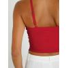 imageTrendy Queen Womens Spaghetti Strap Tank Tops Adjustable Cute Camisole Going Out Crop Tops Summer ClothesRed