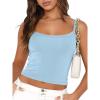 imageTrendy Queen Womens Spaghetti Strap Tank Tops Adjustable Cute Camisole Going Out Crop Tops Summer ClothesBabyblue