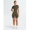 imageTrendy Queen Womens 2 Piece Workout Sets Short Matching Lounge Sets Summer Clothes Going Out Gym OutfitsArmygreen