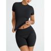 imageTrendy Queen Womens 2 Piece Workout Sets Short Matching Lounge Sets Summer Clothes Going Out Gym OutfitsBlack