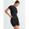 imageTrendy Queen Womens 2 Piece Workout Sets Short Matching Lounge Sets Summer Clothes Going Out Gym OutfitsBlack