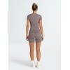 imageTrendy Queen Womens 2 Piece Workout Sets Short Matching Lounge Sets Summer Clothes Going Out Gym OutfitsCoffeegrey