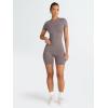 imageTrendy Queen Womens 2 Piece Workout Sets Short Matching Lounge Sets Summer Clothes Going Out Gym OutfitsCoffeegrey
