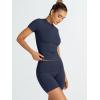 imageTrendy Queen Womens 2 Piece Workout Sets Short Matching Lounge Sets Summer Clothes Going Out Gym OutfitsNavyblue