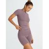 imageTrendy Queen Womens 2 Piece Workout Sets Short Matching Lounge Sets Summer Clothes Going Out Gym OutfitsNutmeg