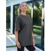 imageTrendy Queen Womens Fashion Workout T Shirts Athletic Plus Size Tops Summer Trendy Clothes 2025 Short Sleeve Spring TeeBlackgrey