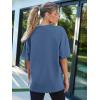imageTrendy Queen Womens Fashion Workout T Shirts Athletic Plus Size Tops Summer Trendy Clothes 2025 Short Sleeve Spring TeeBlue