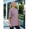 imageTrendy Queen Womens Fashion Workout T Shirts Athletic Plus Size Tops Summer Trendy Clothes 2025 Short Sleeve Spring TeeDarkpink
