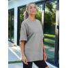 imageTrendy Queen Womens Fashion Workout T Shirts Athletic Plus Size Tops Summer Trendy Clothes 2025 Short Sleeve Spring TeeGrey