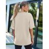imageTrendy Queen Womens Fashion Workout T Shirts Athletic Plus Size Tops Summer Trendy Clothes 2025 Short Sleeve Spring TeeKhaki