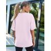 imageTrendy Queen Womens Fashion Workout T Shirts Athletic Plus Size Tops Summer Trendy Clothes 2025 Short Sleeve Spring TeeLightpink