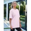 imageTrendy Queen Womens Fashion Workout T Shirts Athletic Plus Size Tops Summer Trendy Clothes 2025 Short Sleeve Spring TeeLightpink