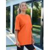 imageTrendy Queen Womens Fashion Workout T Shirts Athletic Plus Size Tops Summer Trendy Clothes 2025 Short Sleeve Spring TeeOrange