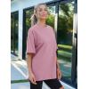 imageTrendy Queen Womens Fashion Workout T Shirts Athletic Plus Size Tops Summer Trendy Clothes 2025 Short Sleeve Spring TeePink