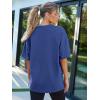 imageTrendy Queen Womens Fashion Workout T Shirts Athletic Plus Size Tops Summer Trendy Clothes 2025 Short Sleeve Spring TeeRoyalblue