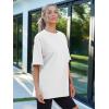 imageTrendy Queen Womens Fashion Workout T Shirts Athletic Plus Size Tops Summer Trendy Clothes 2025 Short Sleeve Spring TeeWhite