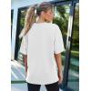 imageTrendy Queen Womens Fashion Workout T Shirts Athletic Plus Size Tops Summer Trendy Clothes 2025 Short Sleeve Spring TeeWhite