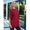 imageTrendy Queen Womens Fashion Workout T Shirts Athletic Plus Size Tops Summer Trendy Clothes 2025 Short Sleeve Spring TeeWinered