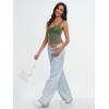 imageTrendy Queen Womens Going Out Crop Tops Backless Tank Tops Summer Y2k Teen Girls Basics Cute ClothesArmygreen