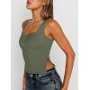 imageTrendy Queen Womens Going Out Crop Tops Backless Tank Tops Summer Y2k Teen Girls Basics Cute ClothesArmygreen