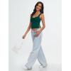 imageTrendy Queen Womens Going Out Crop Tops Backless Tank Tops Summer Y2k Teen Girls Basics Cute ClothesDarkgreen
