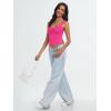 imageTrendy Queen Womens Going Out Crop Tops Backless Tank Tops Summer Y2k Teen Girls Basics Cute ClothesNeonpink