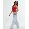 imageTrendy Queen Womens Going Out Crop Tops Backless Tank Tops Summer Y2k Teen Girls Basics Cute ClothesRed