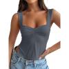 imageTrendy Queen Womens Going Out Crop Tops Backless Tank Tops Summer Y2k Teen Girls Basics Cute ClothesDarkgrey
