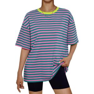 imageTrendy Queen Womens Fashion Workout T Shirts Athletic Plus Size Tops Summer Trendy Clothes 2025 Short Sleeve Spring TeeSepinkgreen