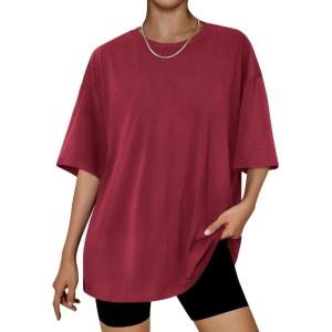imageTrendy Queen Womens Fashion Workout T Shirts Athletic Plus Size Tops Summer Trendy Clothes 2025 Short Sleeve Spring TeeWinered