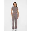 imageTrendy Queen Lounge Sets For Women 2 Piece Casual Y2K Outfits Short Sleeve Cropped Tops Fold Over Flare Pants TracksuitsCoffeegrey