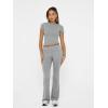 imageTrendy Queen Lounge Sets For Women 2 Piece Casual Y2K Outfits Short Sleeve Cropped Tops Fold Over Flare Pants TracksuitsGrey