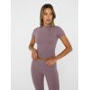 imageTrendy Queen Lounge Sets For Women 2 Piece Casual Y2K Outfits Short Sleeve Cropped Tops Fold Over Flare Pants TracksuitsNutmeg