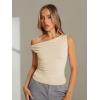 imageTrendy Queen Womens Off The Shoulder Tops Summer Shirts Going Out Crop Tank Top Y2K T Corset Tube Cute Fashion OutfitsApricot