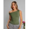 imageTrendy Queen Womens Off The Shoulder Tops Summer Shirts Going Out Crop Tank Top Y2K T Corset Tube Cute Fashion OutfitsArmy Green